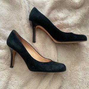 Kate Spade Black Suede Round Toe Pumps_Size 6.5